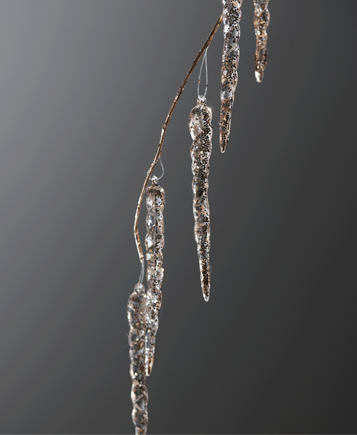 Golden Crystal Drop Ornament