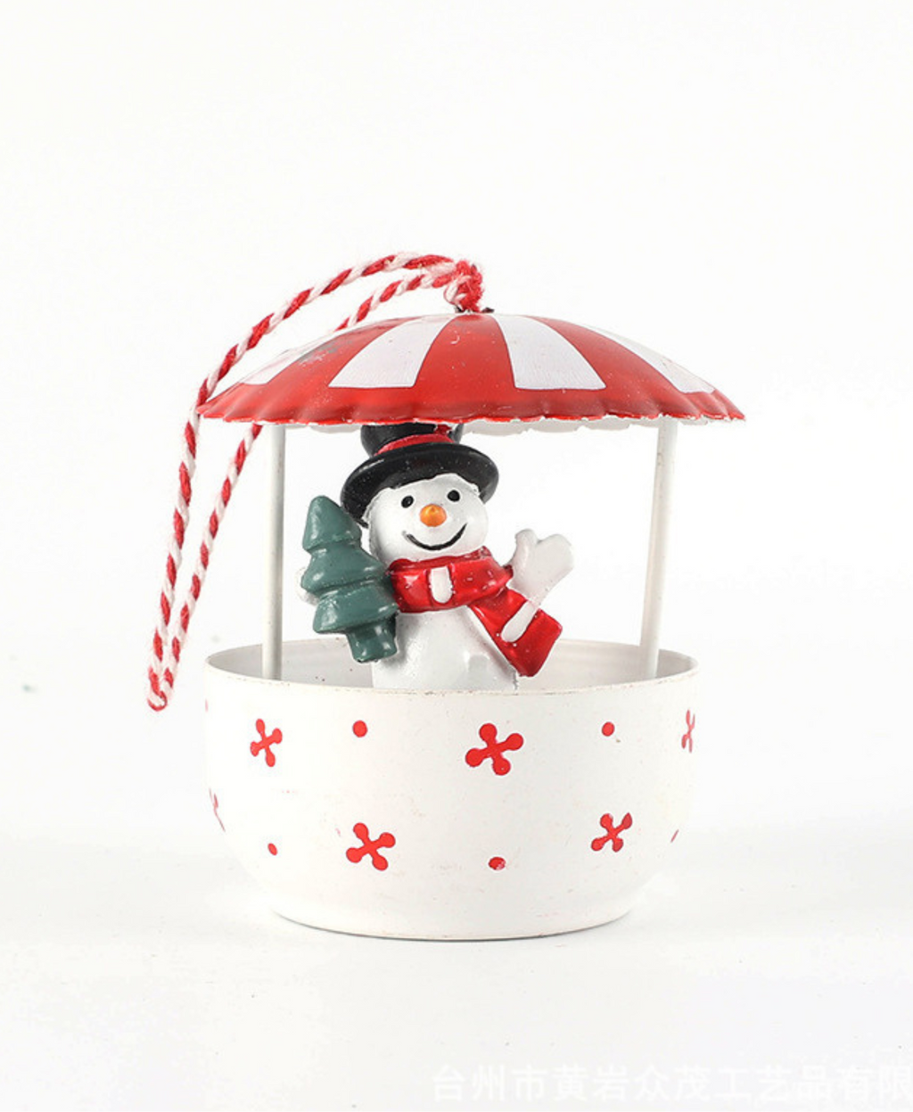 Santa & Snowman Parachute Ornaments