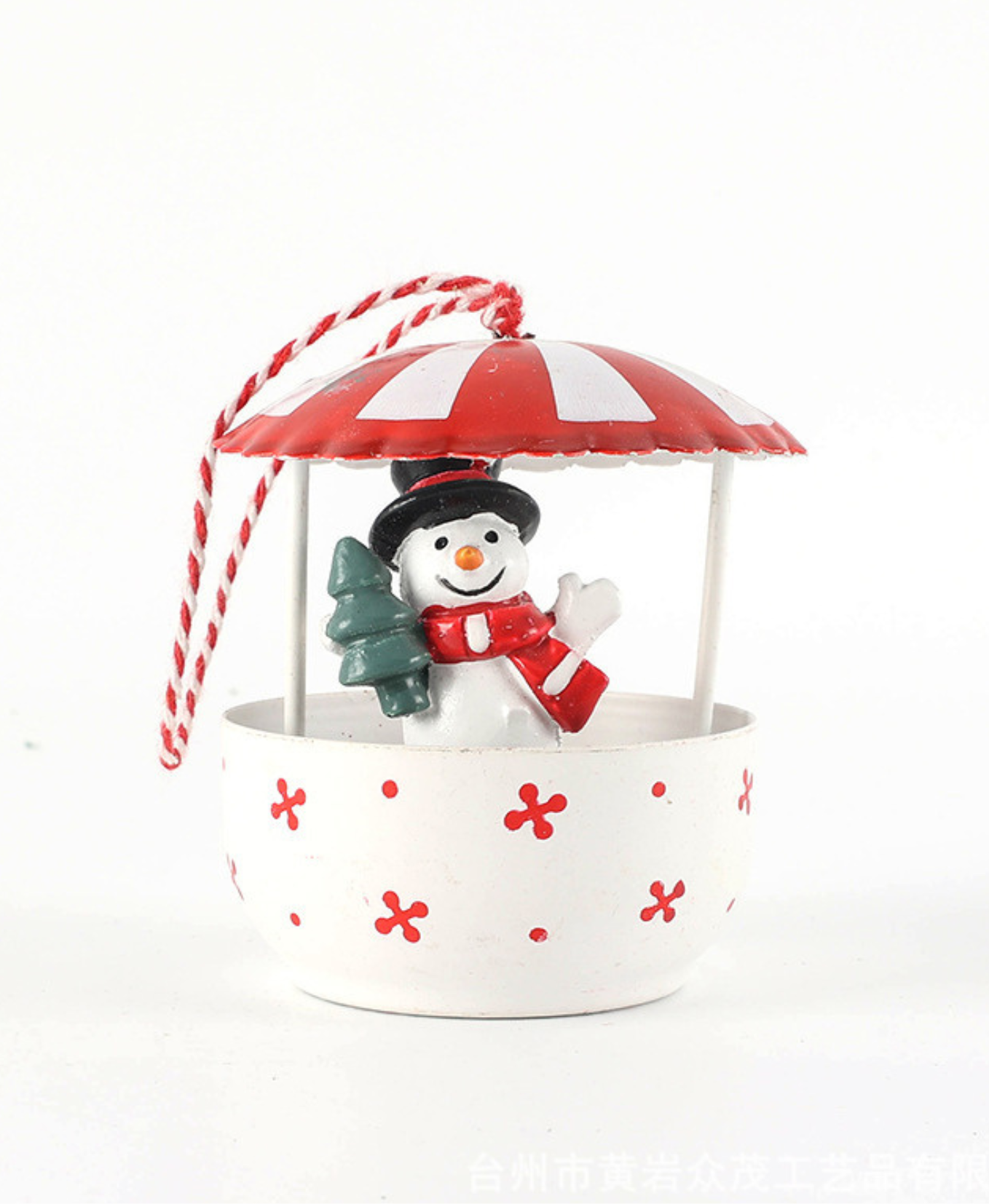 Santa & Snowman Parachute Ornaments
