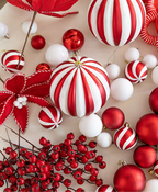 Red and White Christmas Charm Set