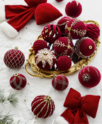 Velvet Ruby Ornament Set