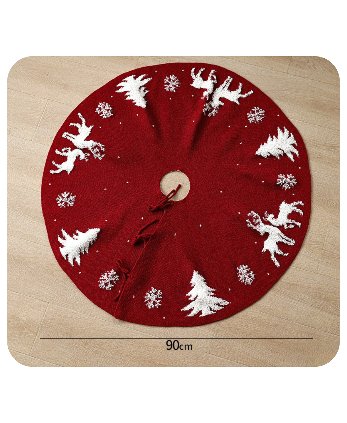 Holiday Elk Knit Tree Skirt Serenity