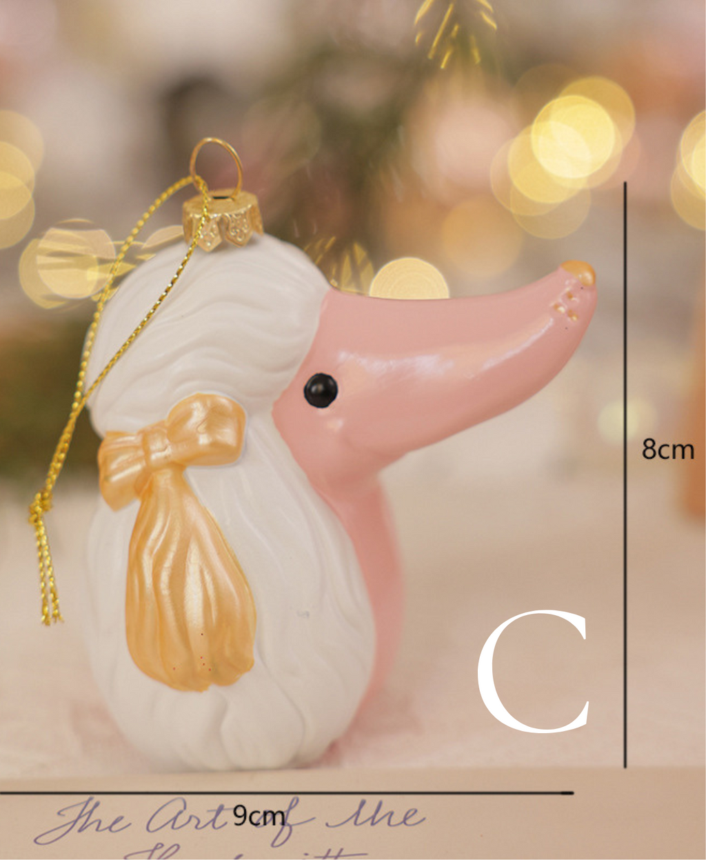Pastel Pink Christmas Ornament