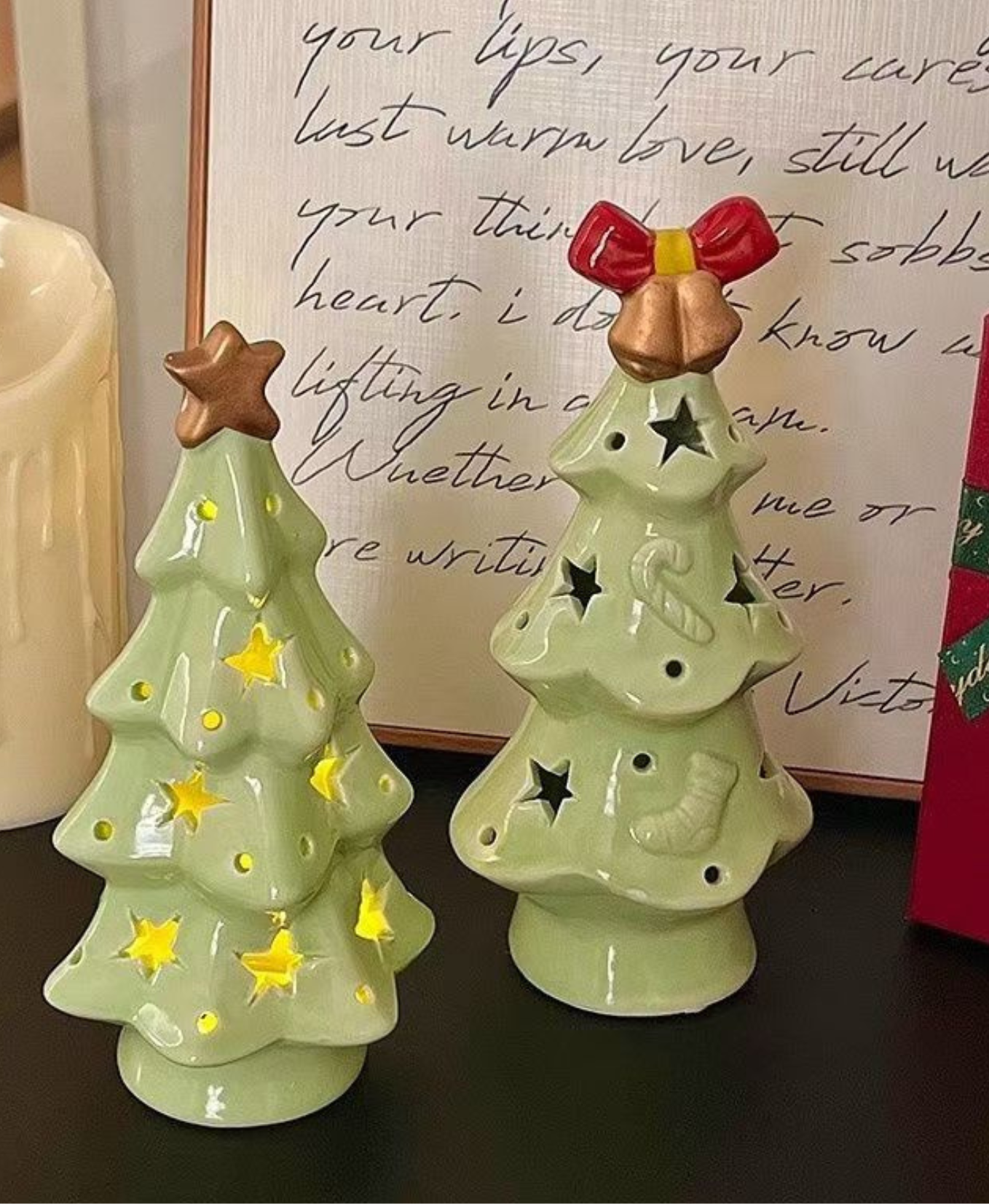 Ceramic Christmas Tree LED Night Light