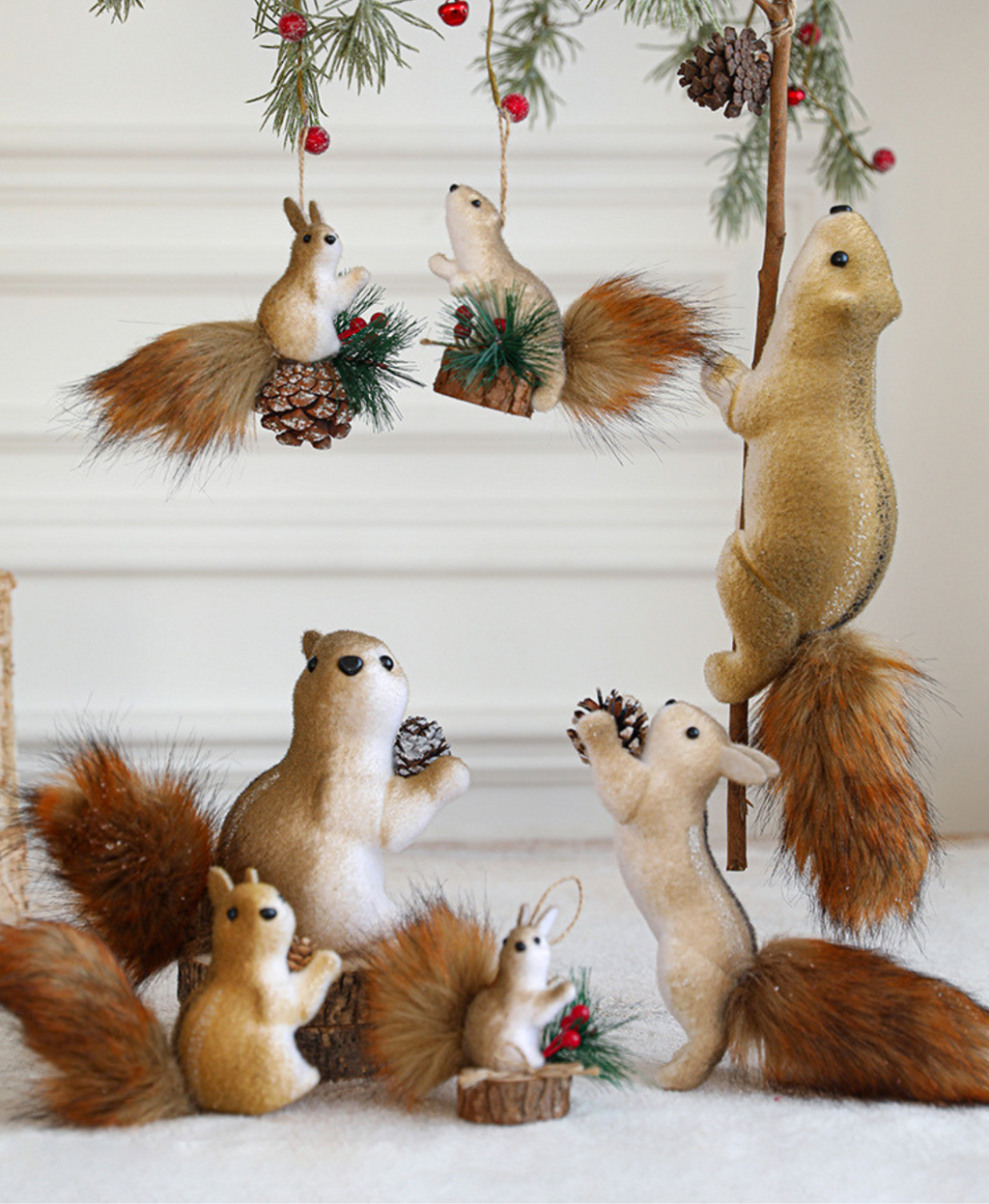 Magical Pine Grove Squirrel Decoration