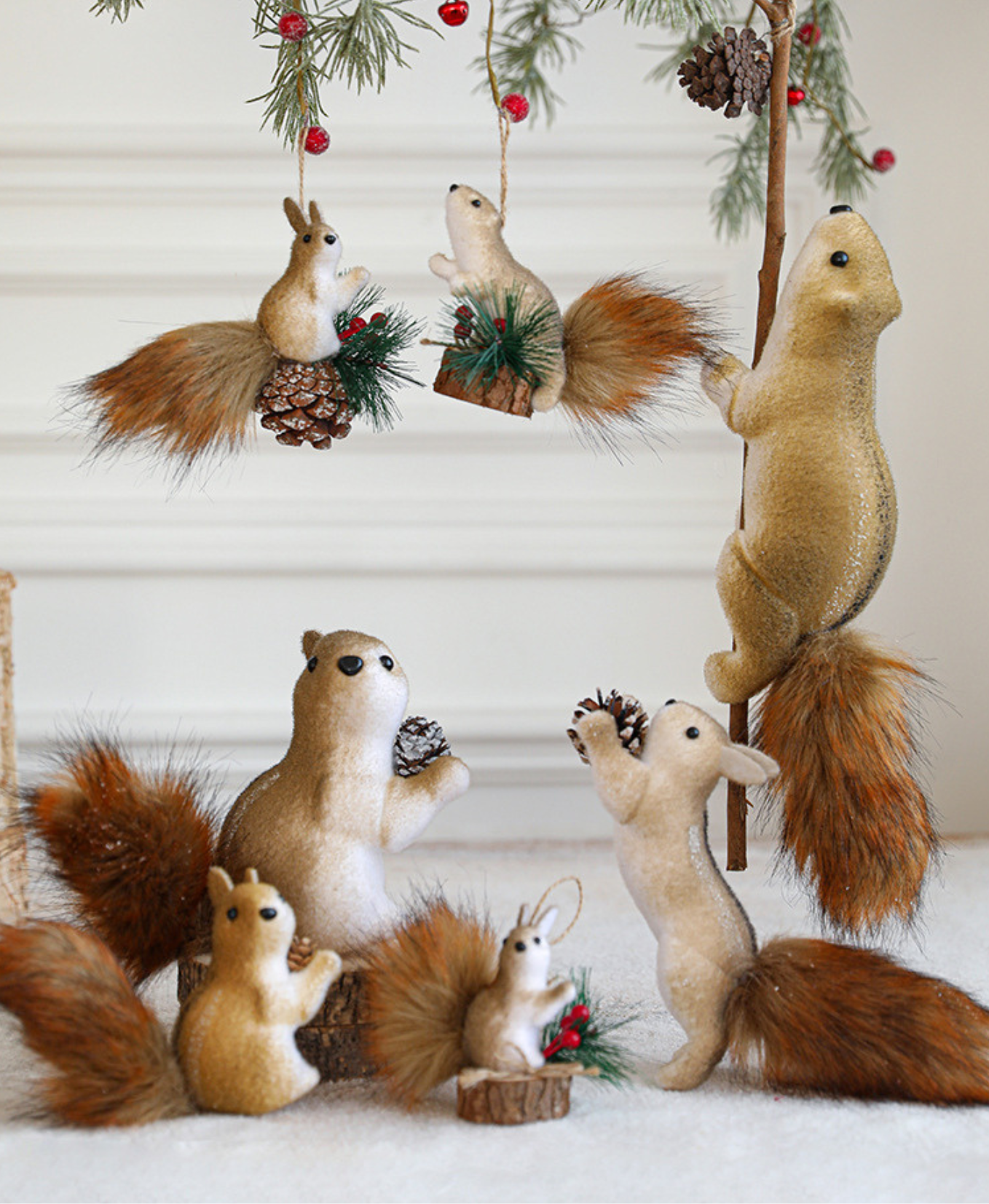Magical Pine Grove Squirrel Decoration