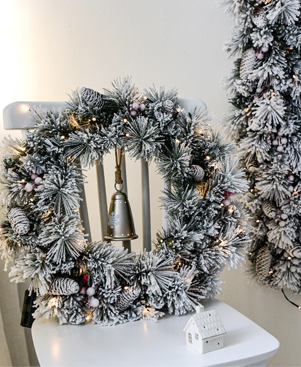 Icy Pine Christmas Wreath