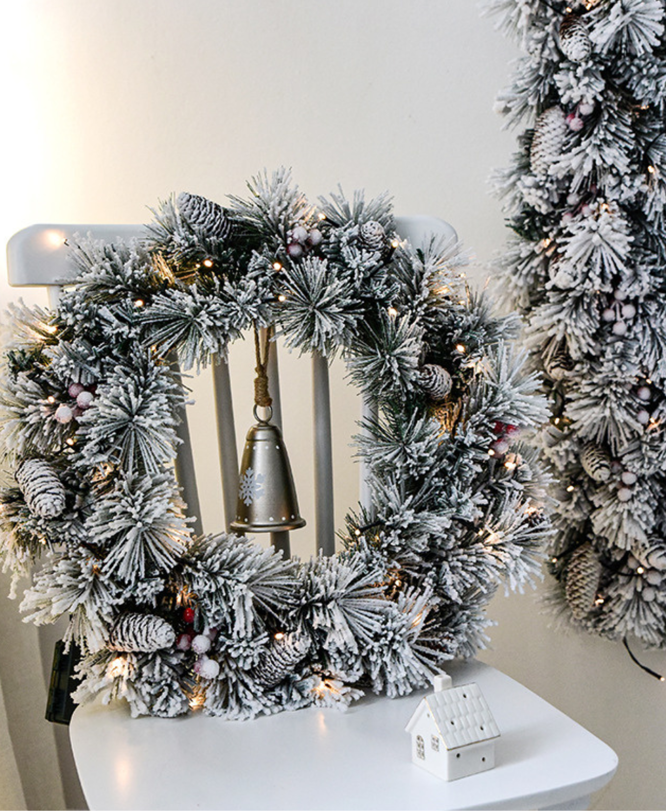 Icy Pine Christmas Wreath