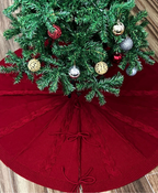 Classic Knit Christmas Tree Skirt