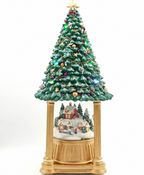 Christmas Village Tree Music Box