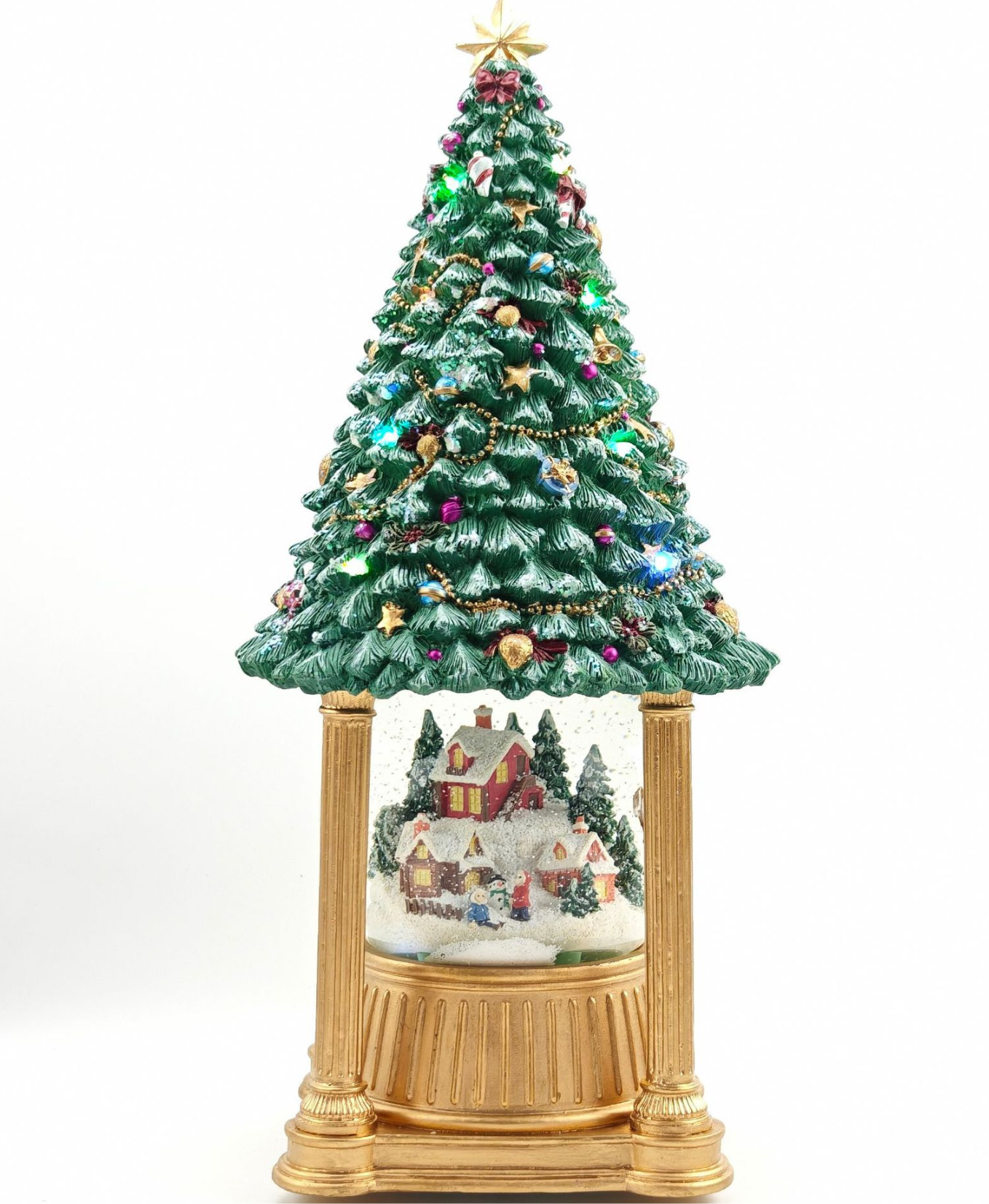 Christmas Village Tree Music Box