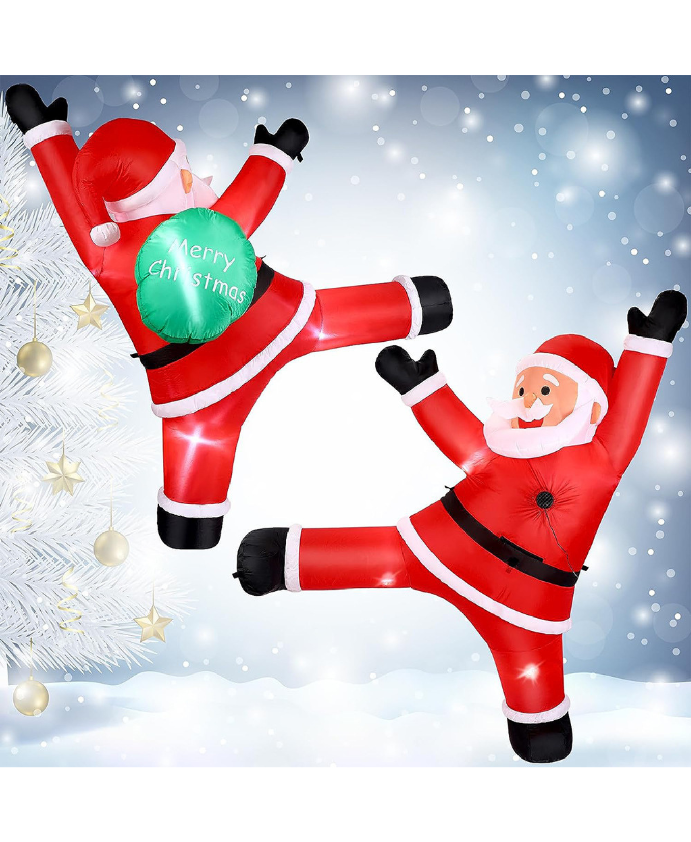 Inflatable Giant Santa Climbing Decoration