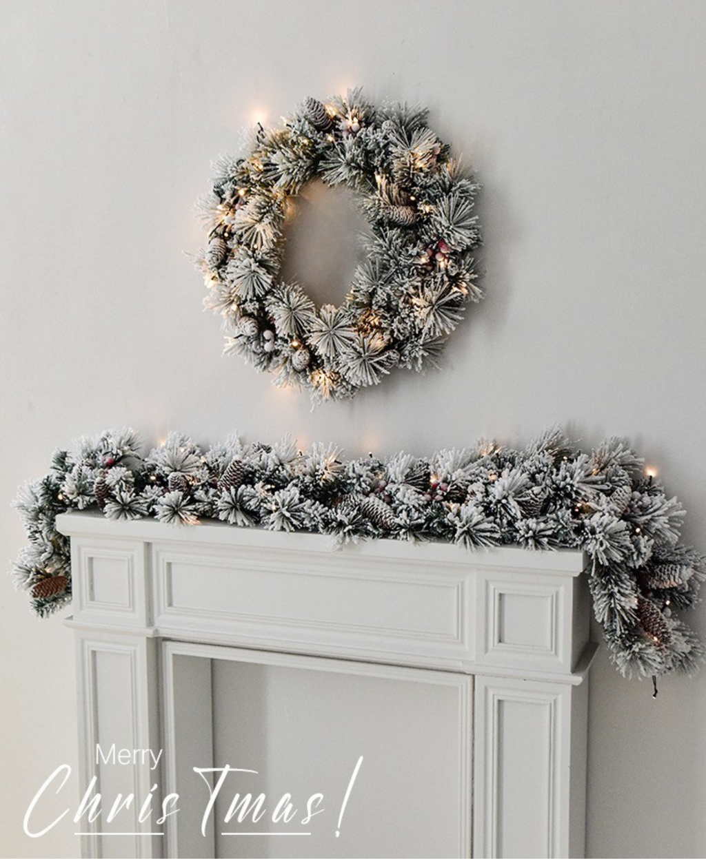 Icy Pine Christmas Wreath