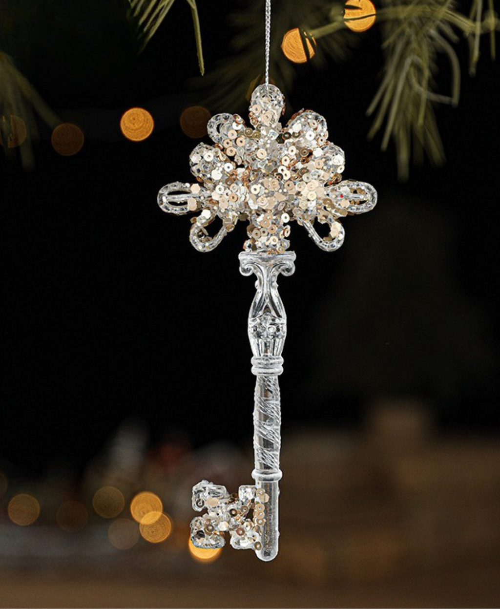 Crystal Key Christmas Tree Ornament
