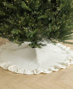 Simple Knit Wool Christmas Tree Skirt
