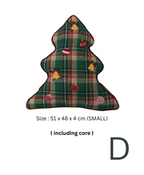 Green Checkered Christmas Pillow