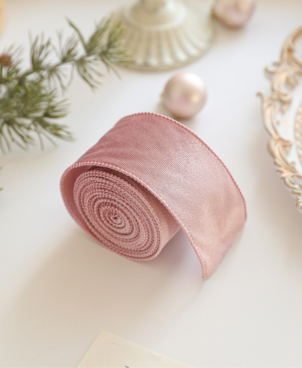 Pink Glitz Christmas Ribbon