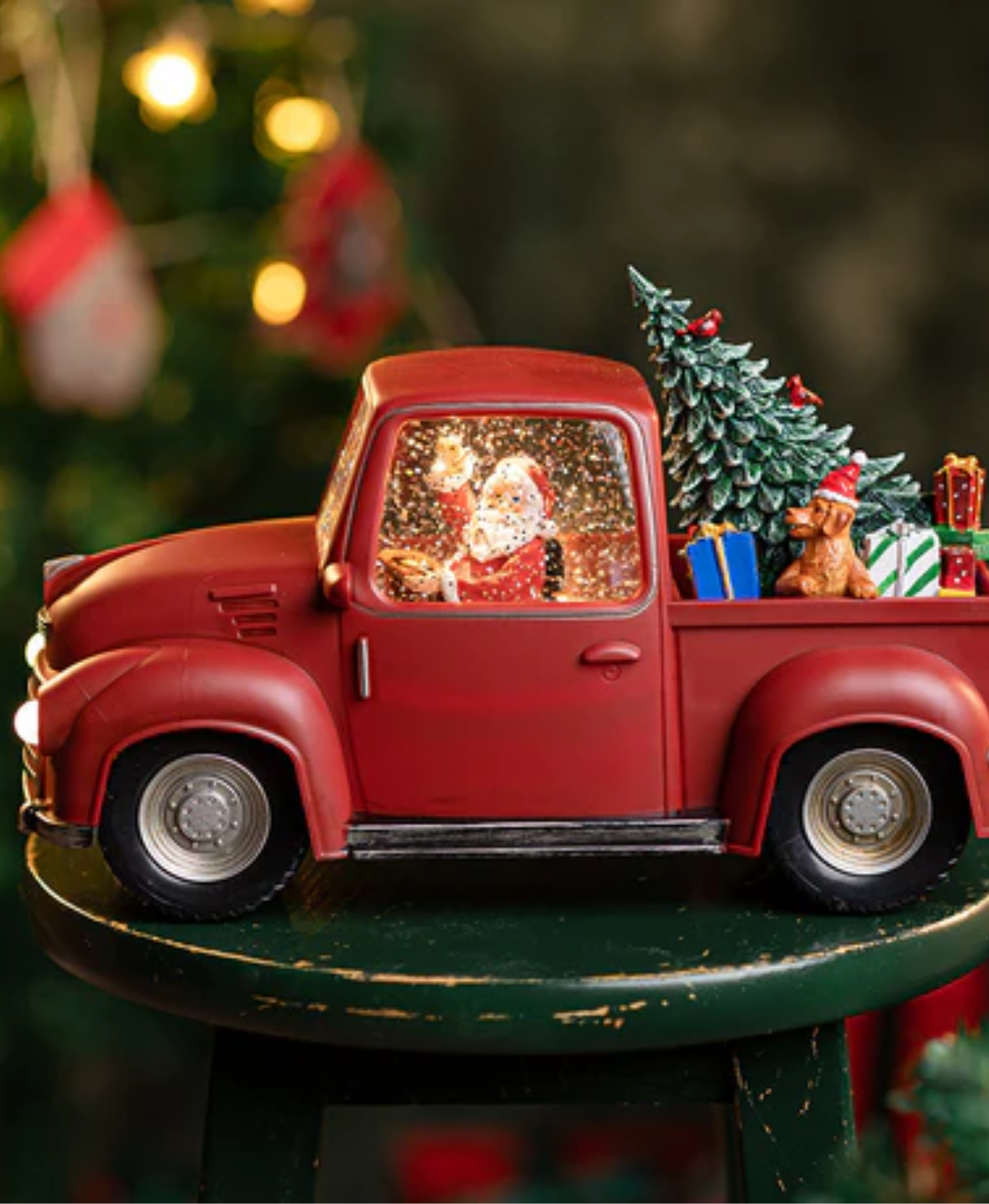Santa's Truck Holiday Light and Music Box