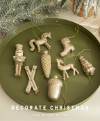 Gold Glitter Christmas Ornament