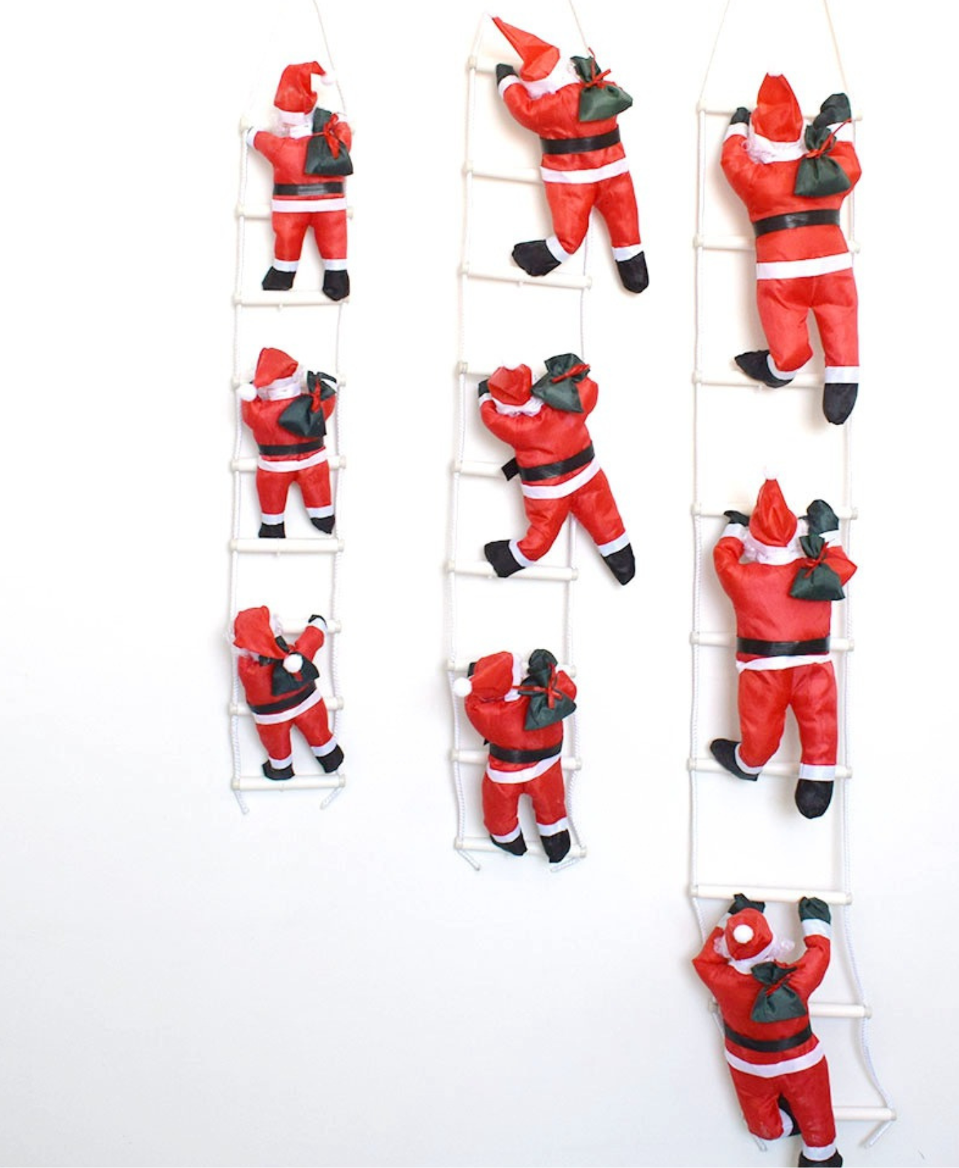 Climbing Ladder Santa Ornament