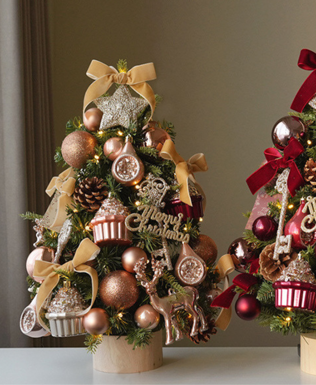 Champagne Mini Christmas Tree