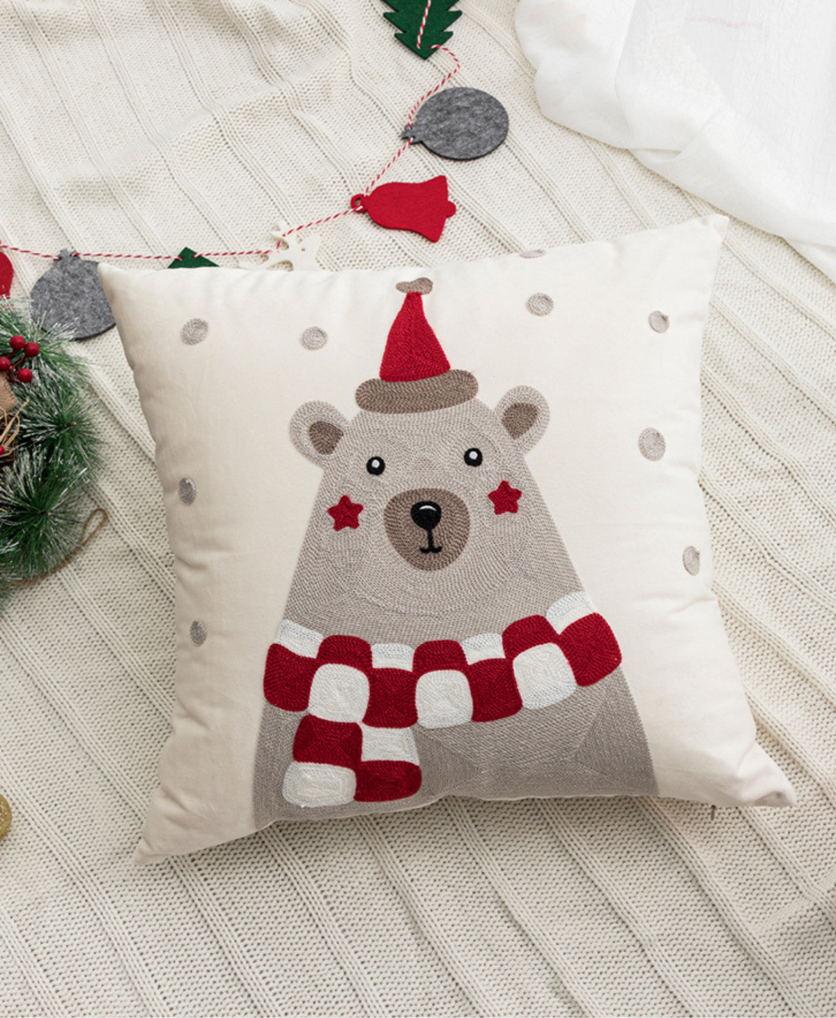 Snuggle Bear Pillow Cover