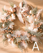 Feather Bloom Christmas Wreath