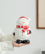 Christmas Snowman Ceramic Storage