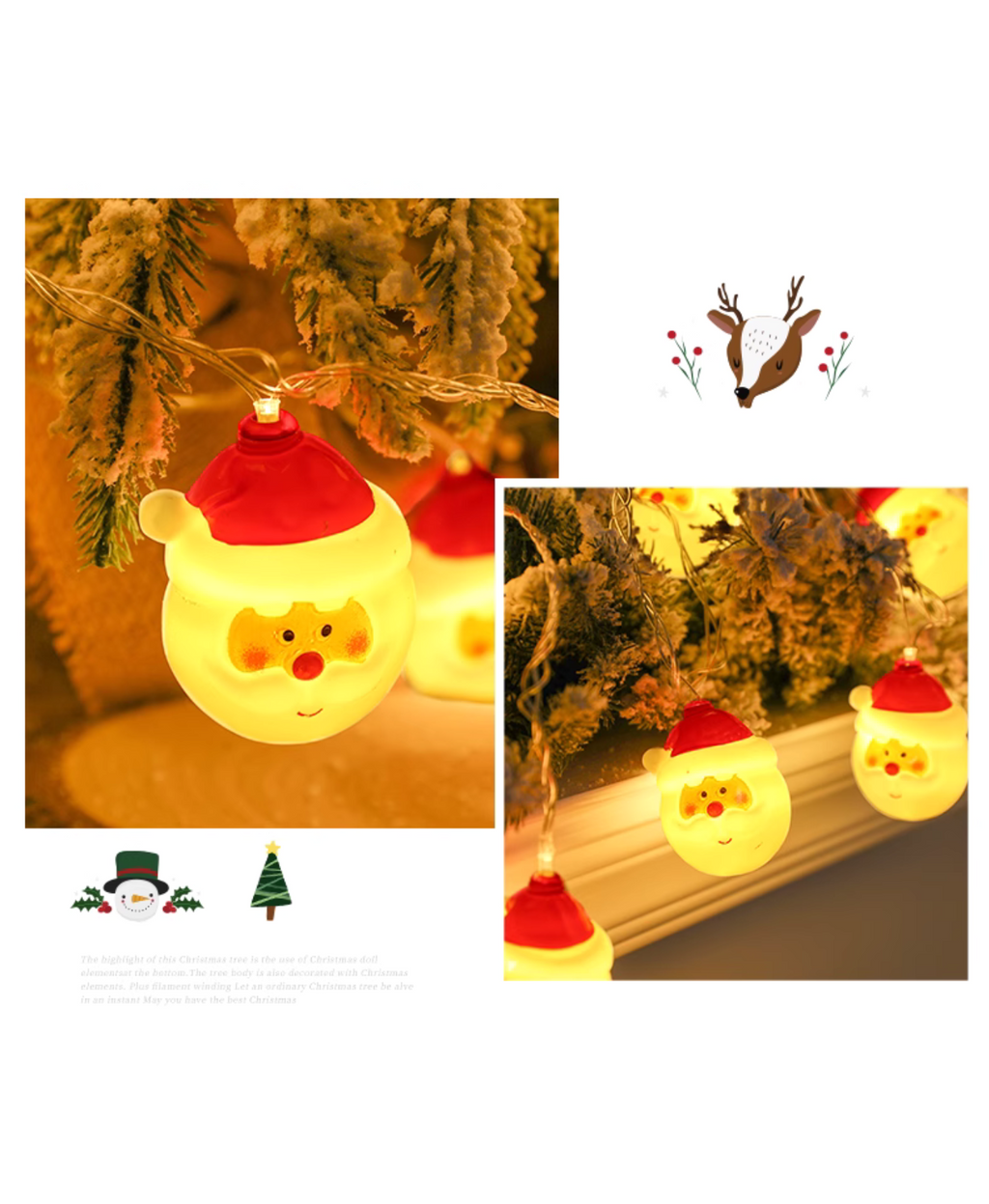 Santa Sparkle LED Light String