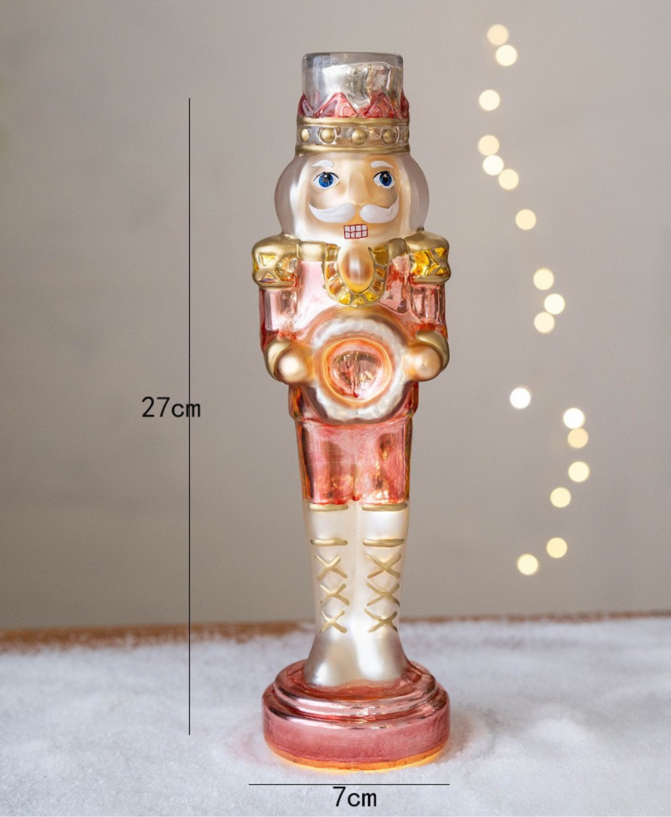 Luminous Glass Nutcracker Ornament