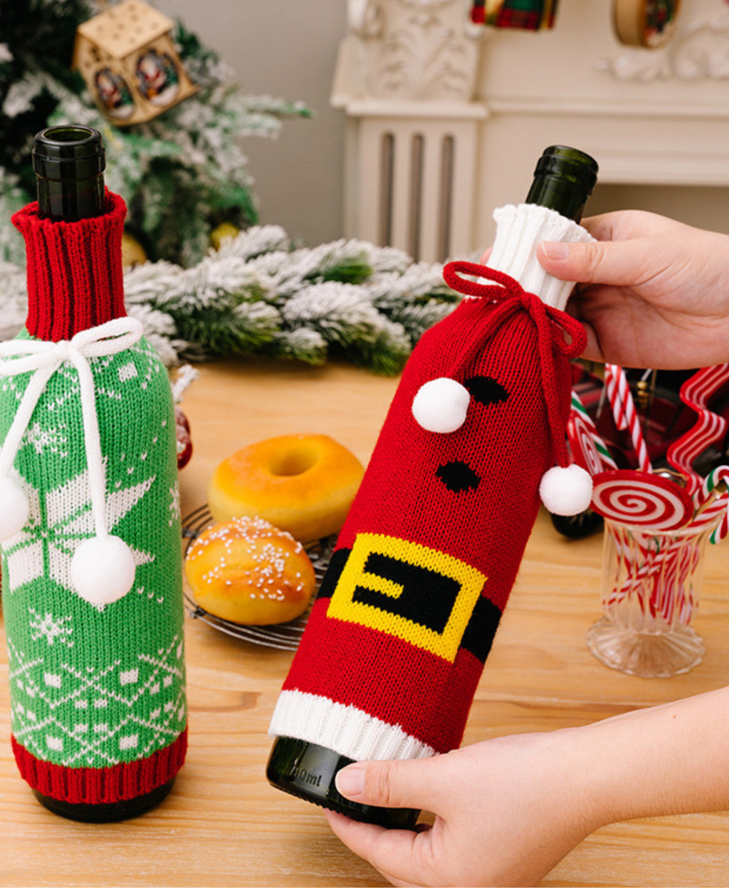 Red Knit Bottle Cover