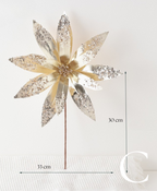 White Christmas Flower Ornament