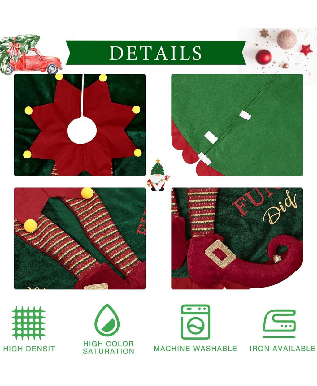 Elf Legs Christmas Tree Skirt