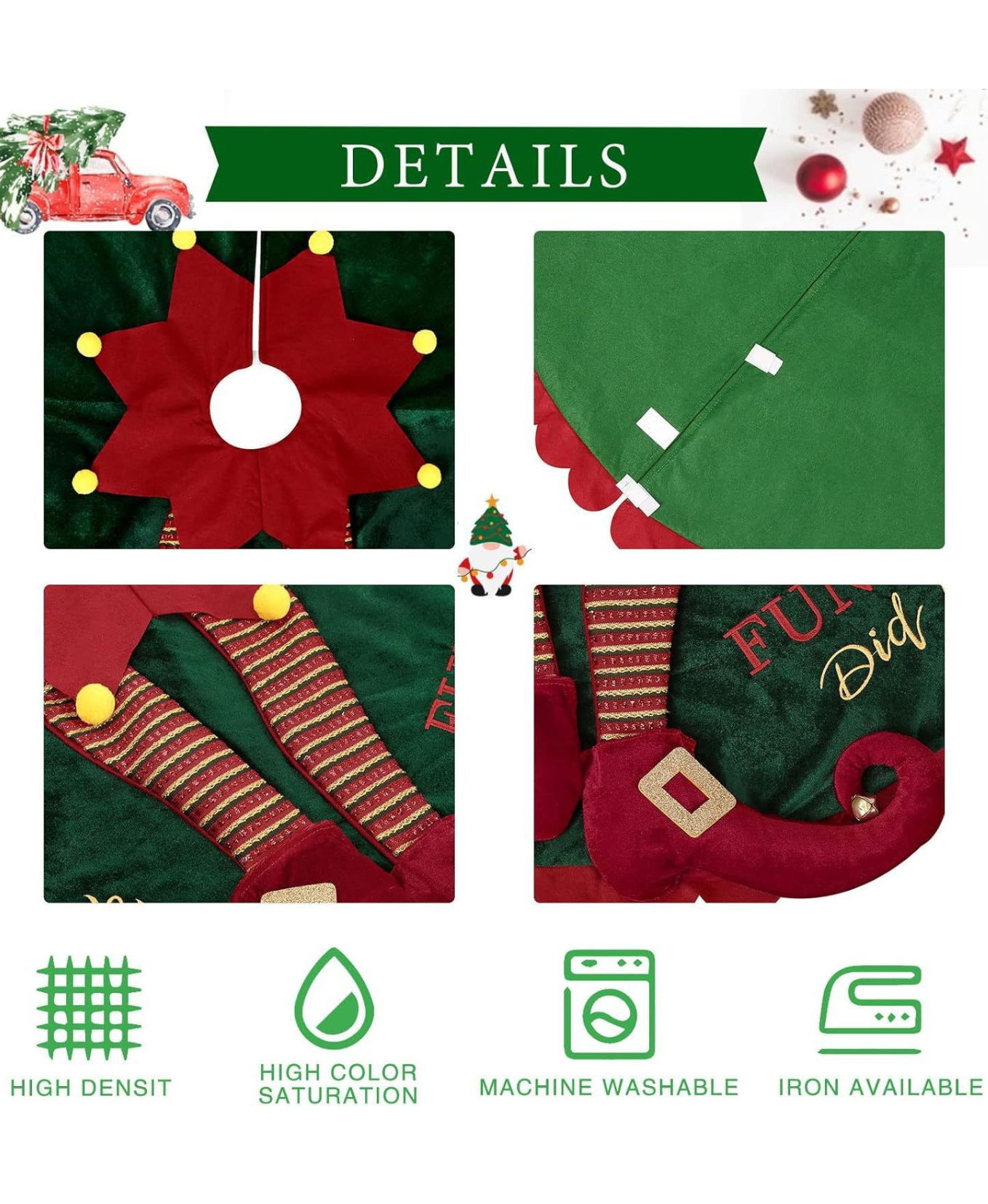 Elf Legs Christmas Tree Skirt