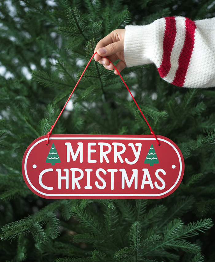 Merry Christmas Wooden Hanging Sign