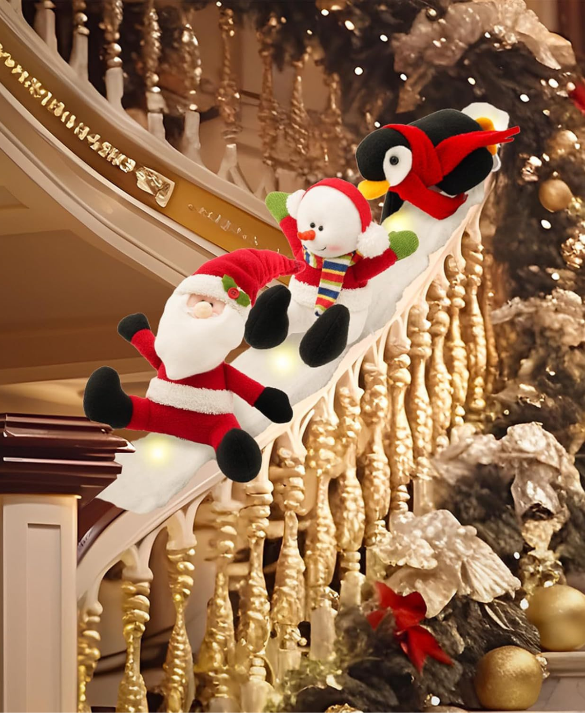 Santa & Friends Slide Decoration Set