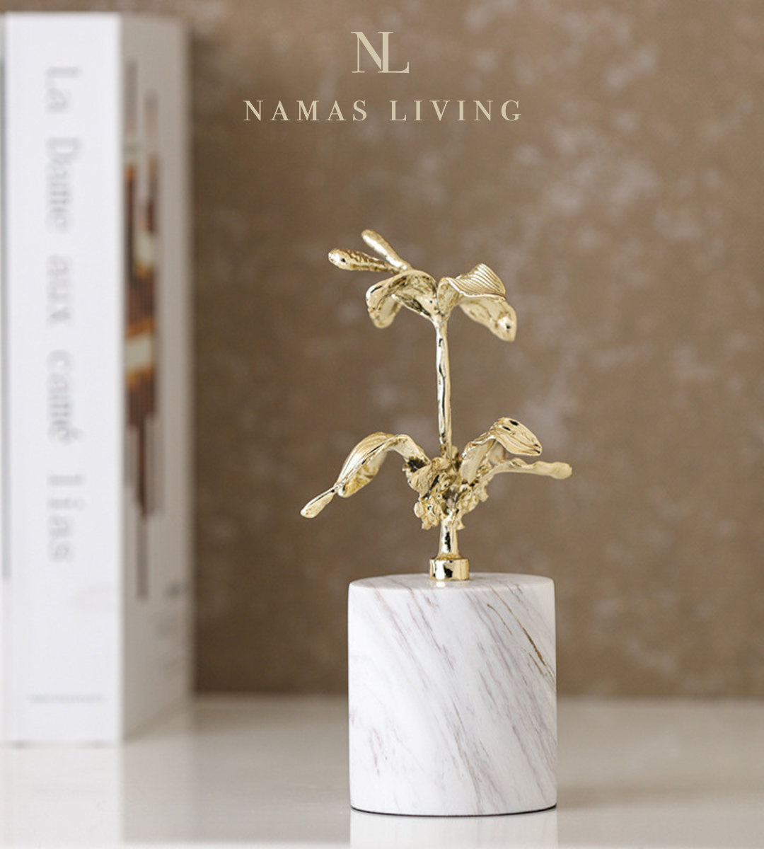 Botanical Elegance Marble Ornaments