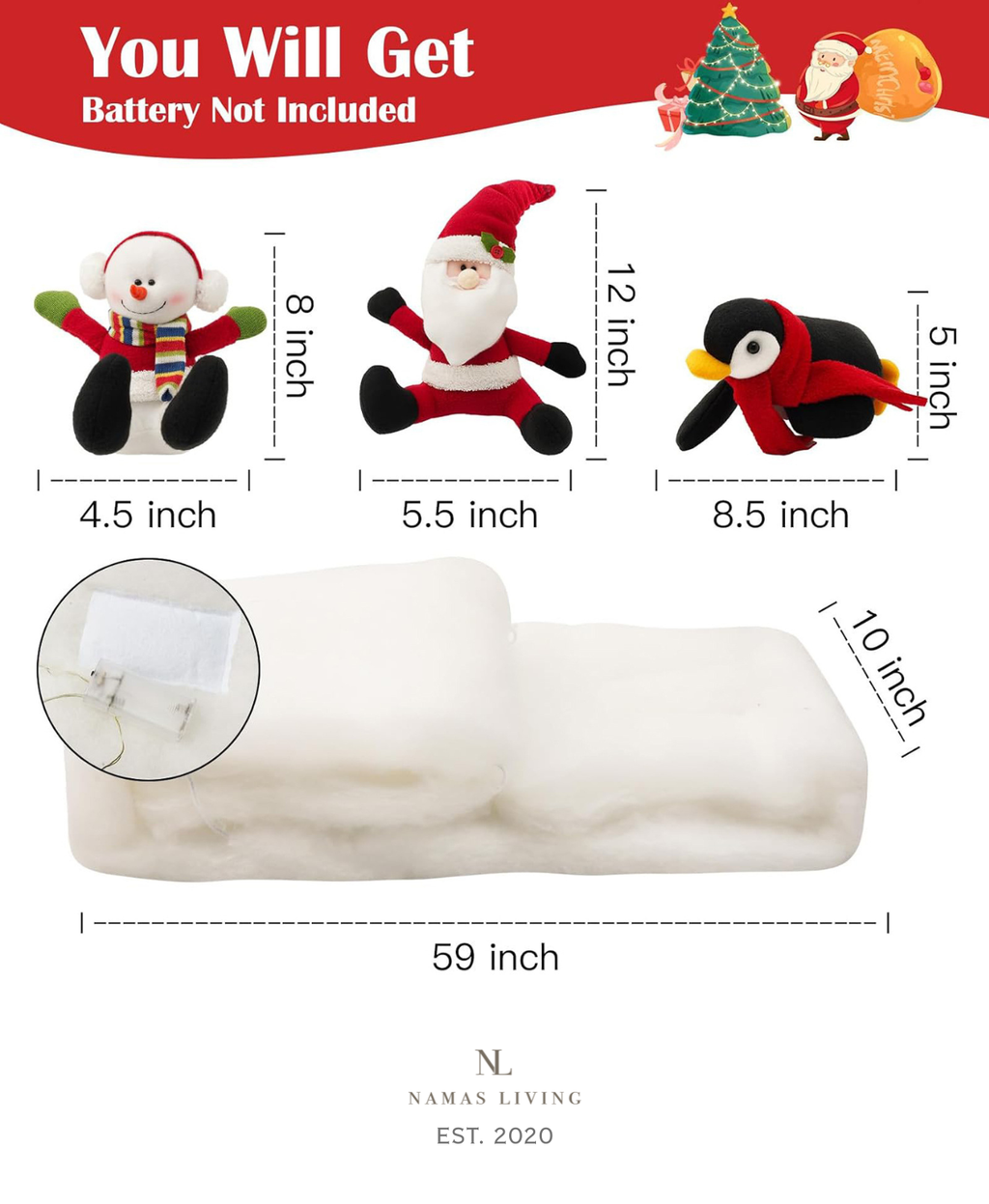 Santa & Friends Slide Decoration Set