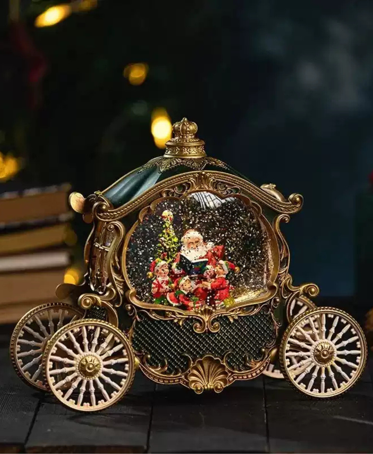 Vintage Christmas Carriage Music Box