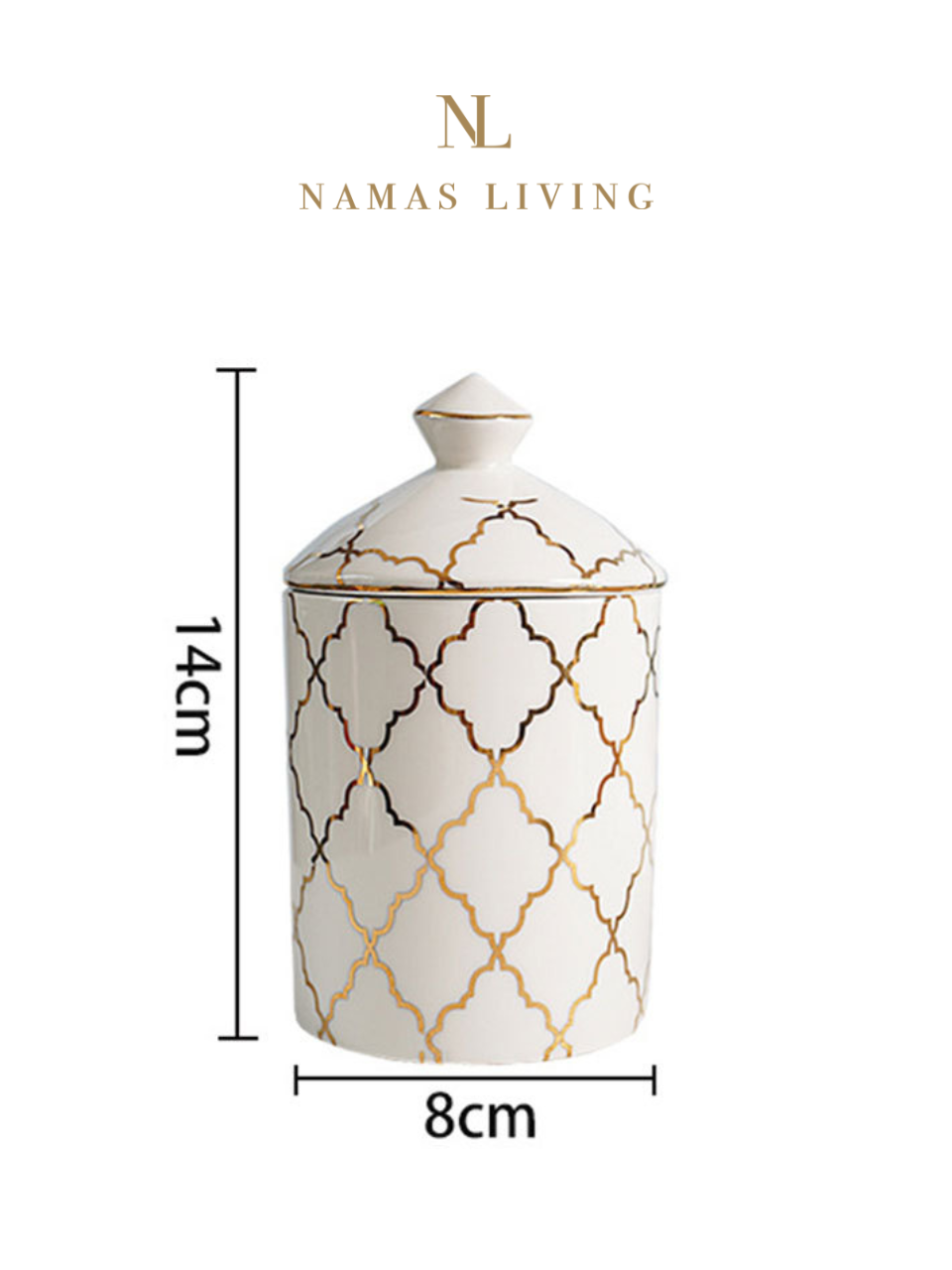 GIFTING INSPIRATION - White and Gold Premium Storage Jar