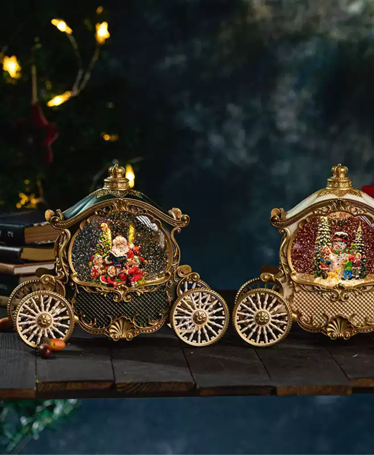 Vintage Christmas Carriage Music Box