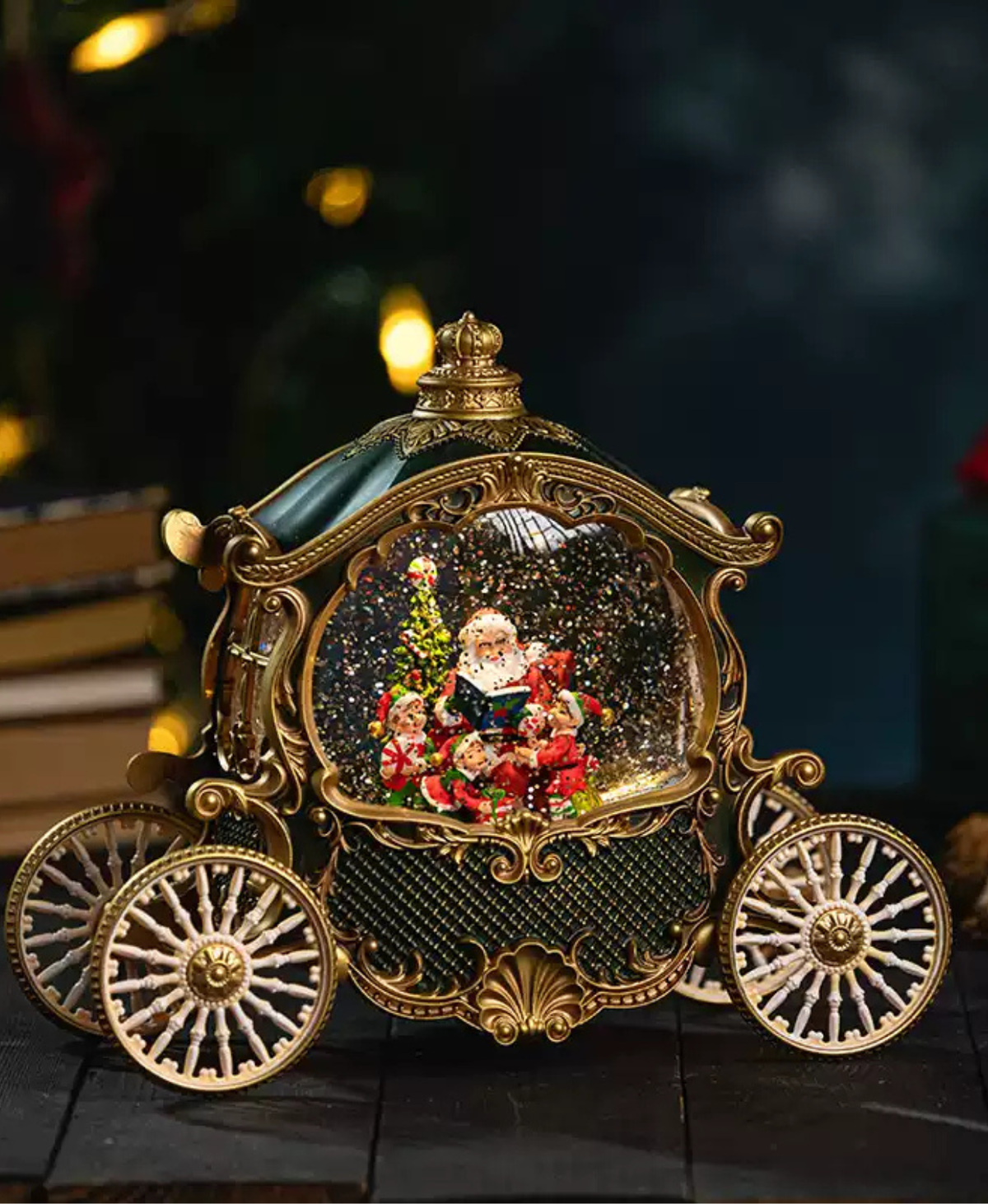 Vintage Christmas Carriage Music Box