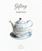 GIFITNG INSPIRATION - Blue Flower Stacked Tea Pot Set