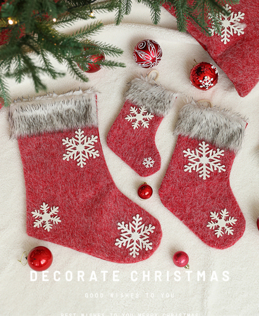 Red Christmas Stocking Decoration