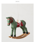 Retro Rocking Horse Christmas Ornament