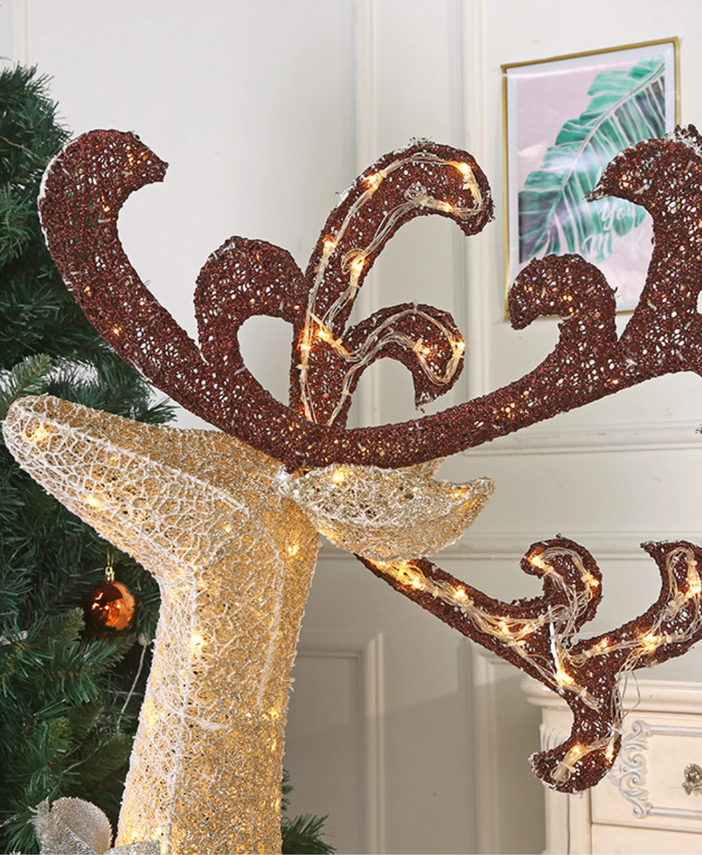 Luminous Sparkling LED Reindeer Set