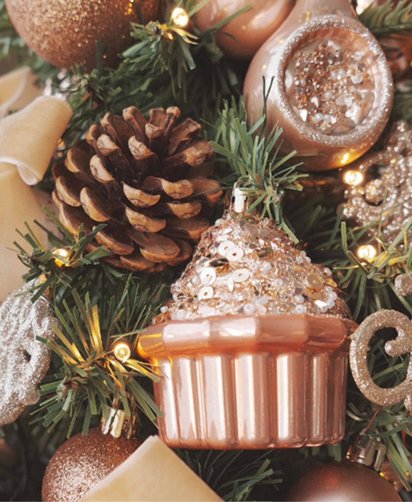 Champagne Mini Christmas Tree