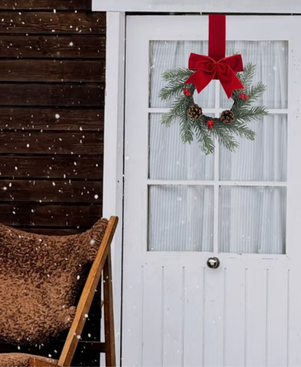 Velvet Pine Door Wreath