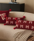 Scarlet Bow Pom-Pom Pillow Case
