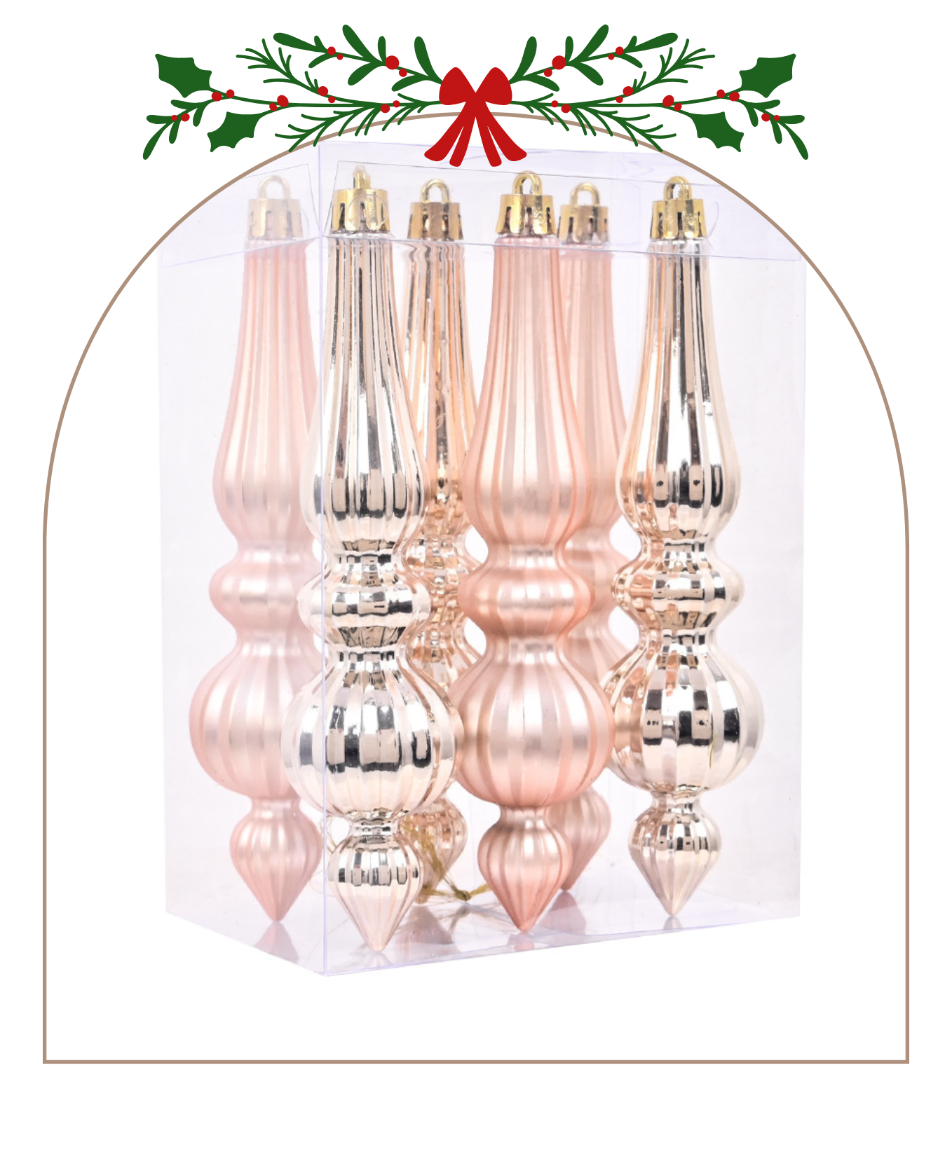 Elegant Cone & Drop Christmas Set